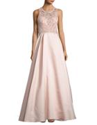 Xscape Satin Embellished Ball Gown