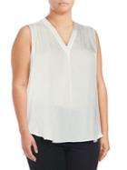 Vince Camuto Plus V-neck Sleeveless Top