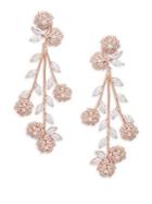 Kate Spade New York Sterling Silver And Crystal Floral Statement Drop Earrings