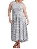 Lucky Brand Plus Ruched Maxi Dress