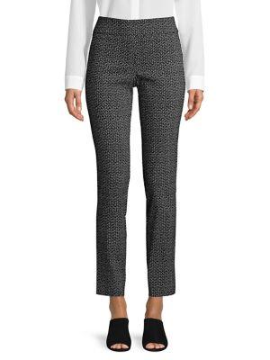 Imnyc Isaac Mizrahi Dot-print Slim Straight Pants