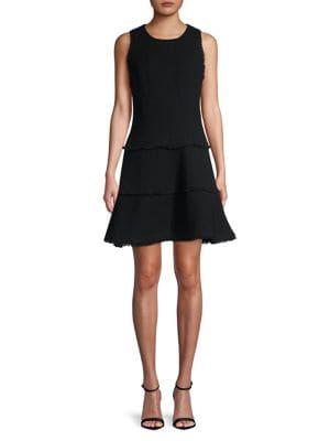 Likely Frayed Ruffle Dress