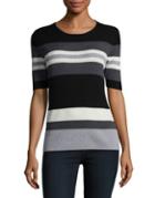 Lord & Taylor Striped Wool Top
