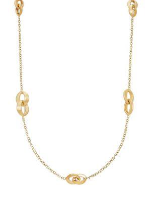 Lord & Taylor 14k Gold Interlock Chain Necklace