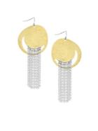 Jessica Simpson Many Moons Two-tone Chain Drop Earrings