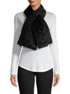 Karl Lagerfeld Paris Quilted Velvet Pull-thru Scarf