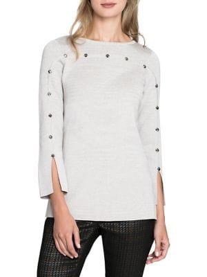 Nic+zoe Statement Embellished Top