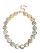 Robert Lee Morris Soho Mosaic Mixed Circle Collar Necklace