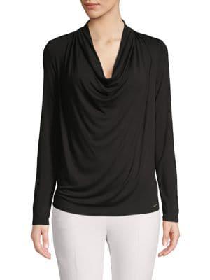 Michael Michael Kors Petite Cowlneck Top