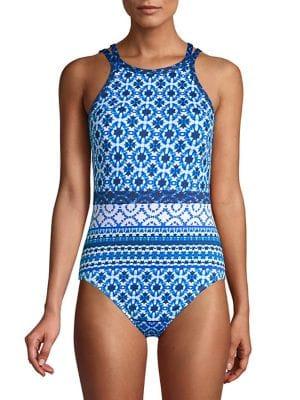 Tommy Bahama Shibori Printed One-piece Swimsuit