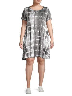 Lord And Taylor Separates Plus Tie-dye Shift Dress