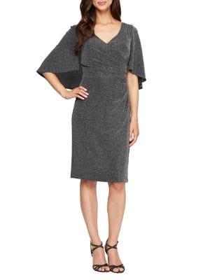 Alex Evenings Metallic Sheath Dress
