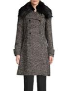 Michael Michael Kors Double Breasted Faux-fur Collar Jacket