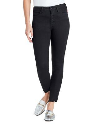 Sam Edelman Mercedes Button-fly Ankle Ripped Jeans