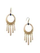 Laundry By Shelli Segal Pacific Blues Goldtone & Crystal Frontal Hoop Chandelier Earrings