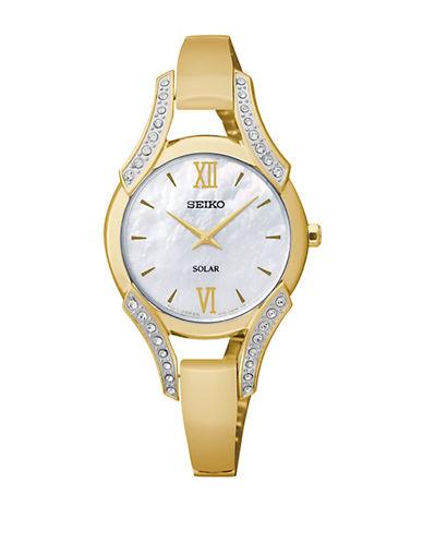 Seiko Modern Jewelry Solar Goldtone-finished Stainless Steel Bracelet Watch