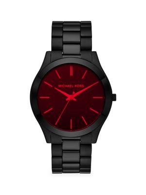 Michael Kors Slim Runway Black Stainless Steel Bracelet Watch