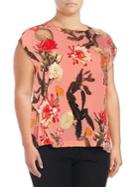 Lord & Taylor Plus Camile Floral Top