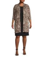 Eliza J Plus Cheetah-print Jacket