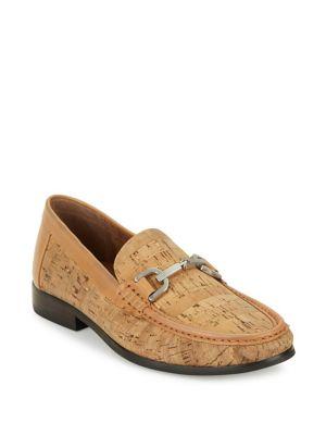 Donald J Pliner Norm Bark-print Leather Loafers