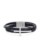 Lord & Taylor Stainless Steel & Bracelet Braided Cross Multi-strand Bracelet
