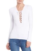 Free People Seamless Lace-up Layering Top