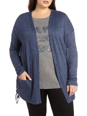Addition Elle Love And Legend Plus Lace Up Cardigan