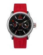 Reebok Flashline Stainless Steel And Silicone Analog Watch