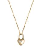 Michael Kors Logo Love Stainless Steel And Crystal Necklace