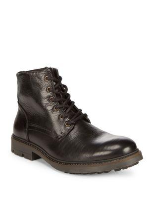Black Brown Leather Work Boot