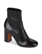 Vince Calista Leather Block-heel Booties