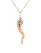 Lord & Taylor 14k Yellow-gold Horn Pendant Necklace