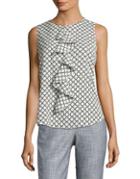 Lord Taylor Sleeveless Chain Printed Top