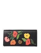 Lauren Ralph Lauren Large Floral Leather Continental Wallet