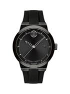 Movado Bold Stainless Steel & Silicone Strap-watch