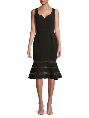 Adelyn Rae Sleeveless Mesh-hem Dress