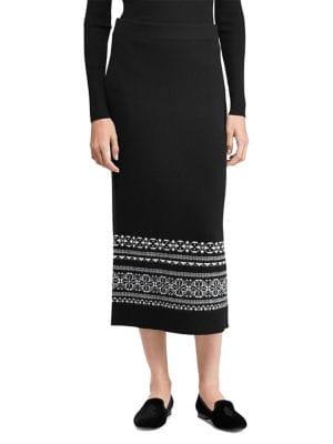 Lauren Ralph Lauren Petite Petite Fair Isle Mid-rise Maxi Skirt