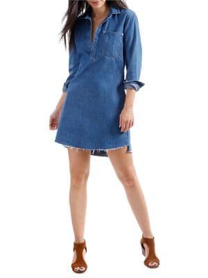 Lucky Brand Long-sleeve Denim Shift Dress