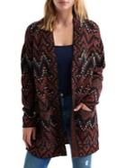 Lucky Brand Long Ikat Wool Cardigan