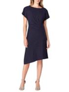 Tahari Arthur S. Levine Striped Asymmetrical Shift Dress