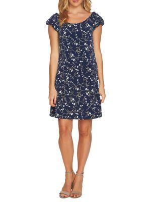 Cece Jardin Puffed Graceful Floral Dress