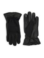 Black Brown Peplum Wool-blend Gloves