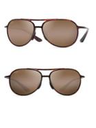 Maui Jim 60mm Alele Bridge Tortoise Aviator Sunglasses