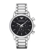 Emporio Armani Stainless Steel Chronograph Link Bracelet Watch