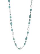 Anne Klein Silvertone And Multi-stone Strand Necklace