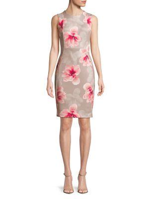 Calvin Klein Petite Floral Printed Sheath Dress