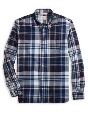 Brooks Brothers Red Fleece Plaid Madras Cotton Button-down Shirt