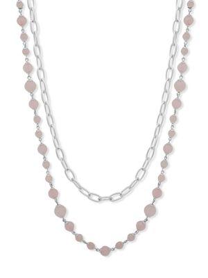 Lauren Ralph Lauren Rose Quartz Chain Necklace