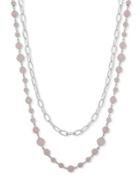 Lauren Ralph Lauren Rose Quartz Chain Necklace