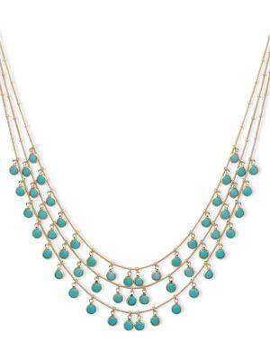 Anne Klein Crystal Layered Necklace